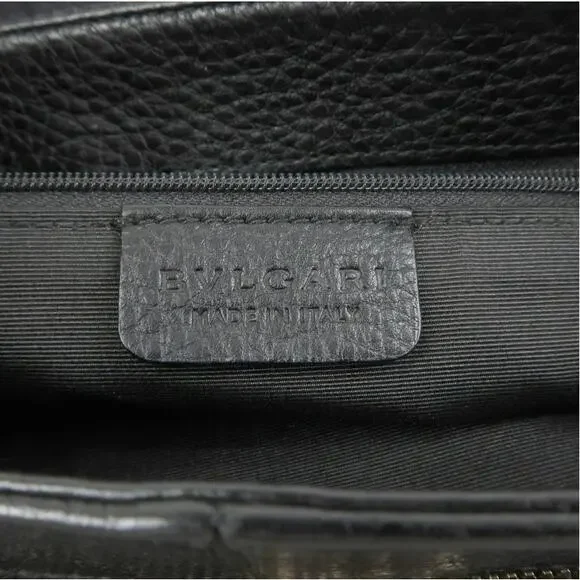 💎✨Beautiful✨💎Authentic BVLGARI Logo Mania Canvas Leather 2Way Bag Shoulder Bag - Picture 14 of 15